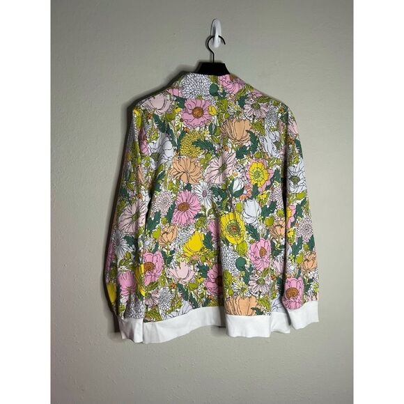 Vera Bradley Plus Size French Terry Quarter Zip Sweatshirt with Pockets - Picture 3 of 13